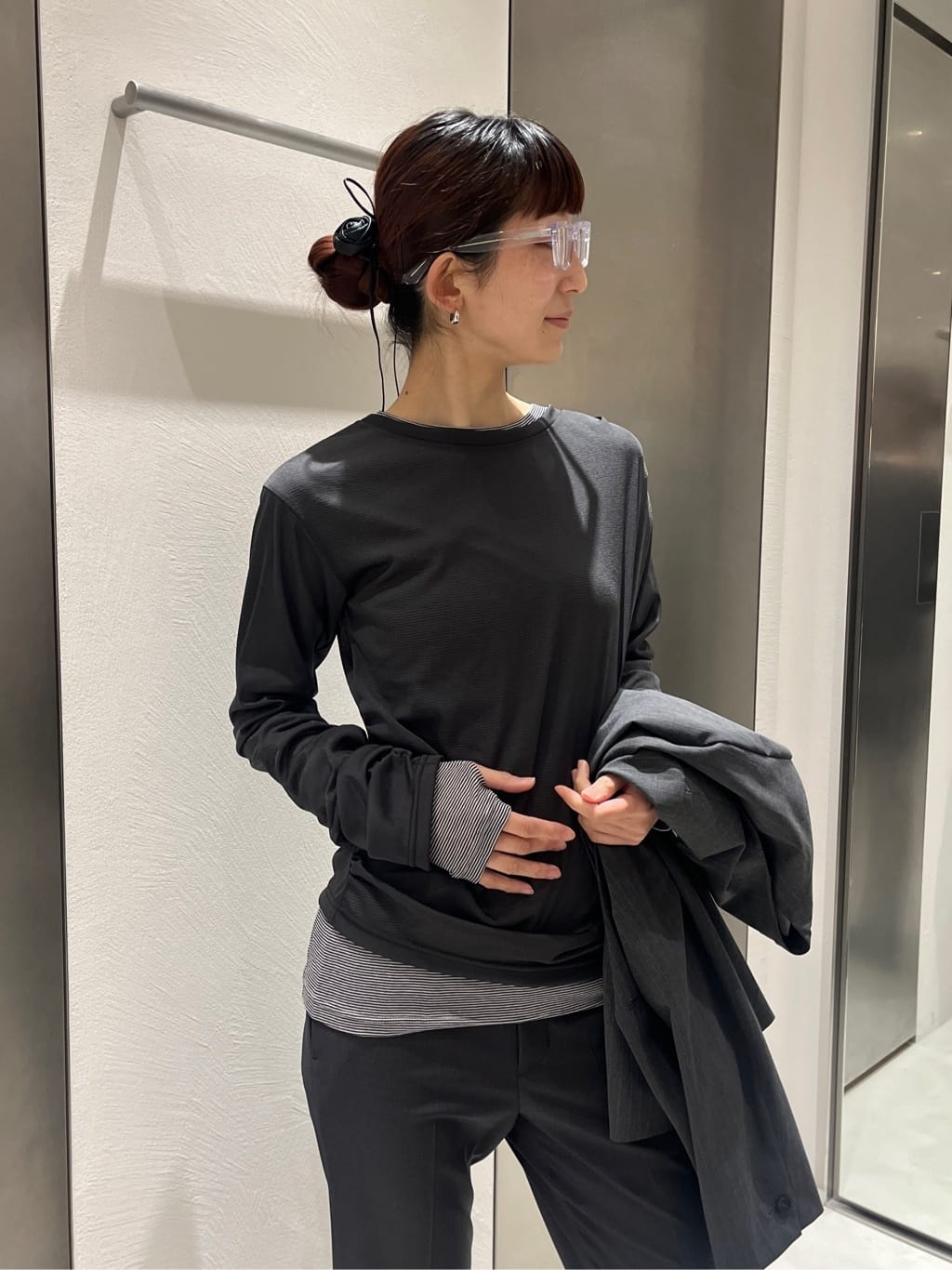 Rielさんの「CODE A｜sheer combi layer tops」を使ったコーディネート