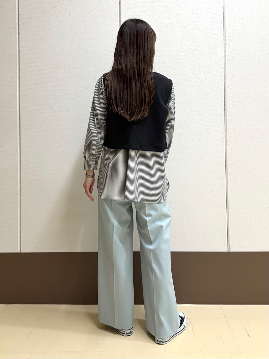 mamiさんの「INDIVI｜【洗える／UVケア】レイヤード風デザイントップス」を使ったコーディネート