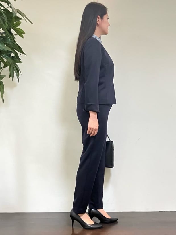 カレンさんの「UNTITLED｜【洗える/お仕事着】ジオメトリック ハイネックブラウス」を使ったコーディネート