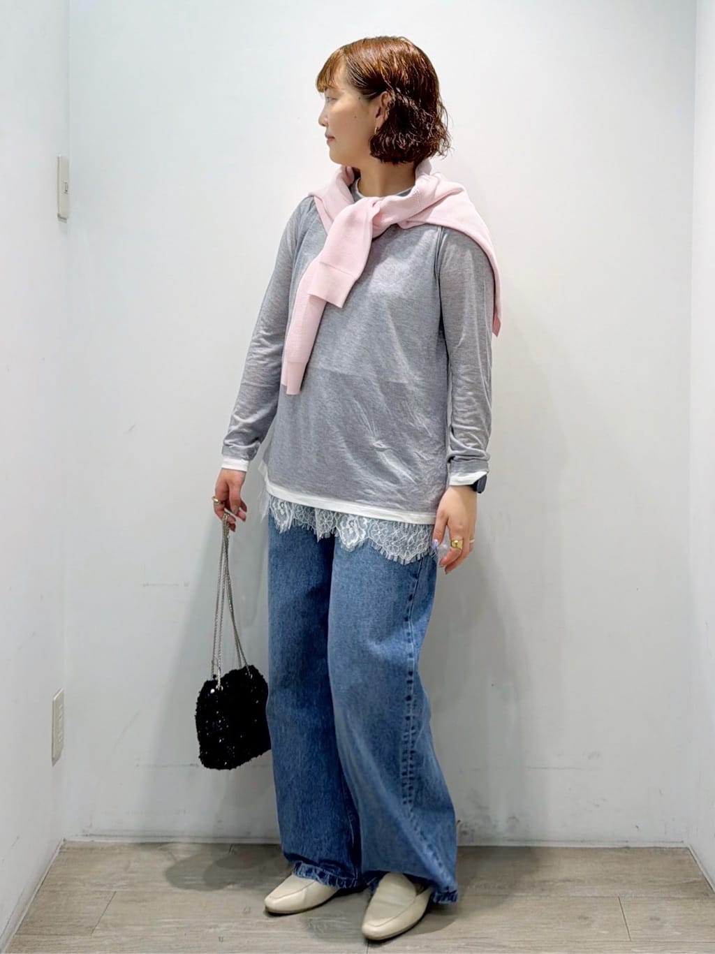 sumicaさんの「OPAQUE.CLIP｜配色レイヤードロングスリーブTシャツ【洗える】」を使ったコーディネート
