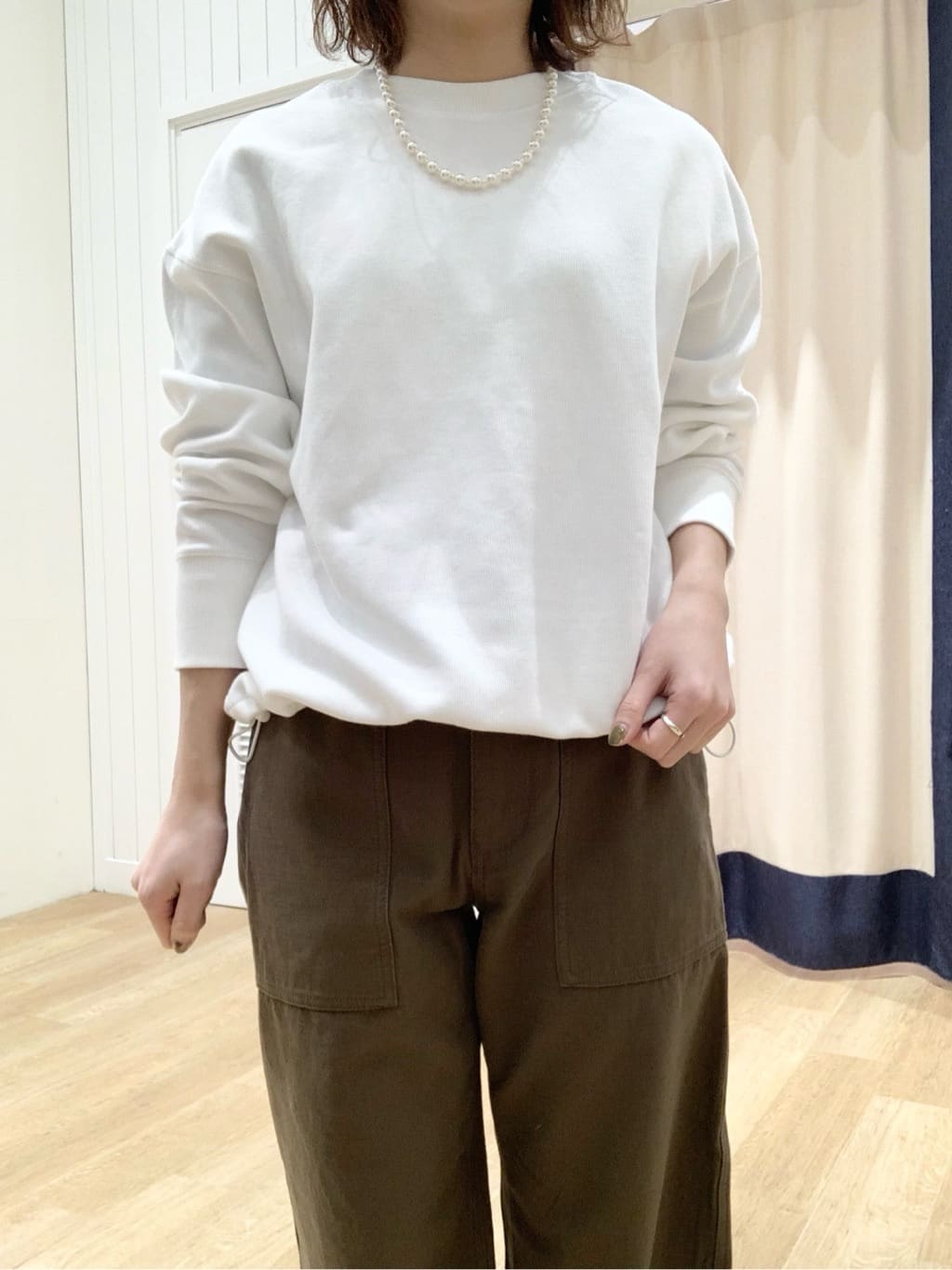 IMARIさんの「Dessin｜【前後2WAY/洗える】ドロストリブカットソー」を使ったコーディネート