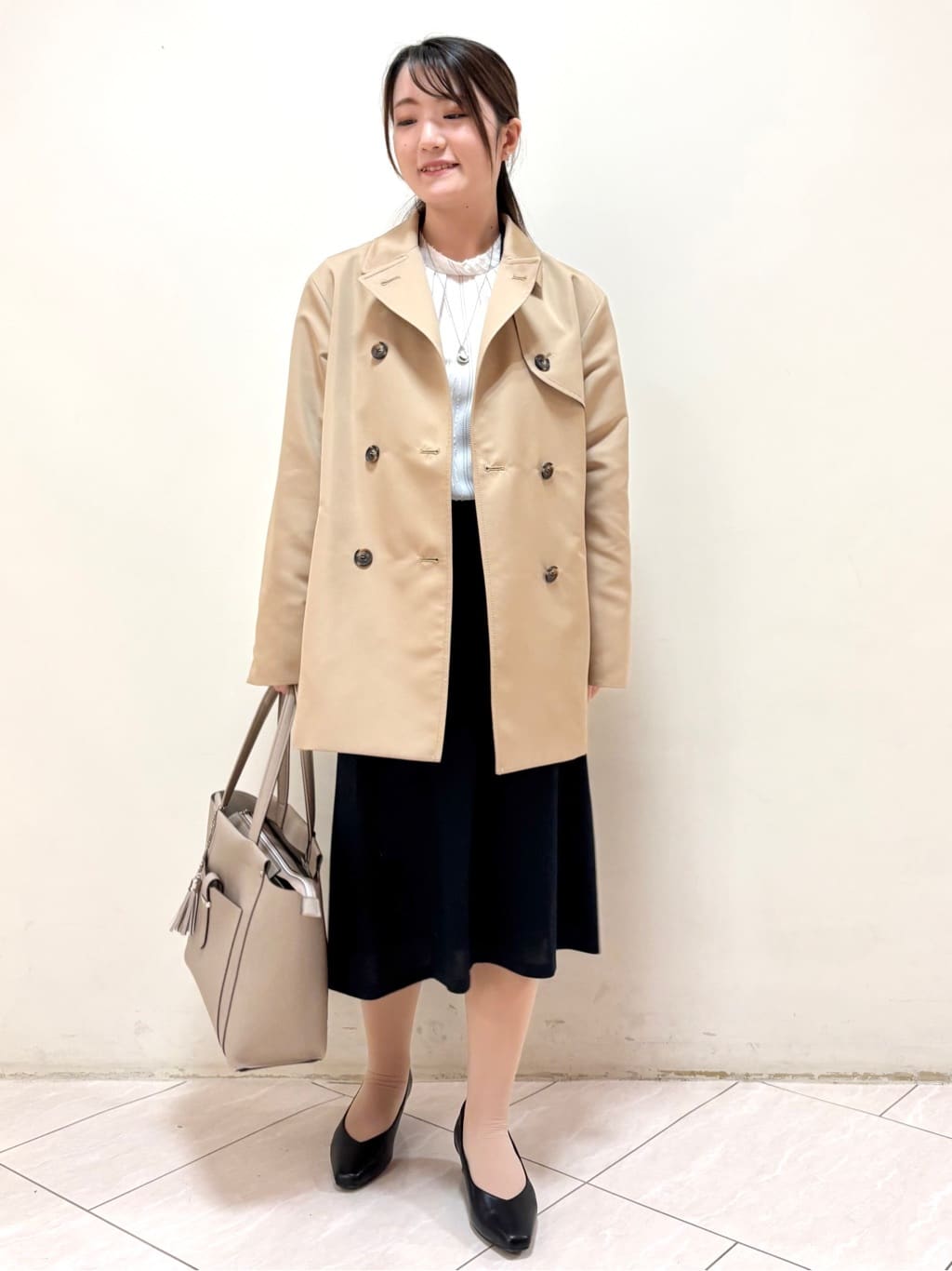 mikiさんの「Reflect｜【オン・オフ着回しやすい◎】ダブルブレストジャケット」を使ったコーディネート