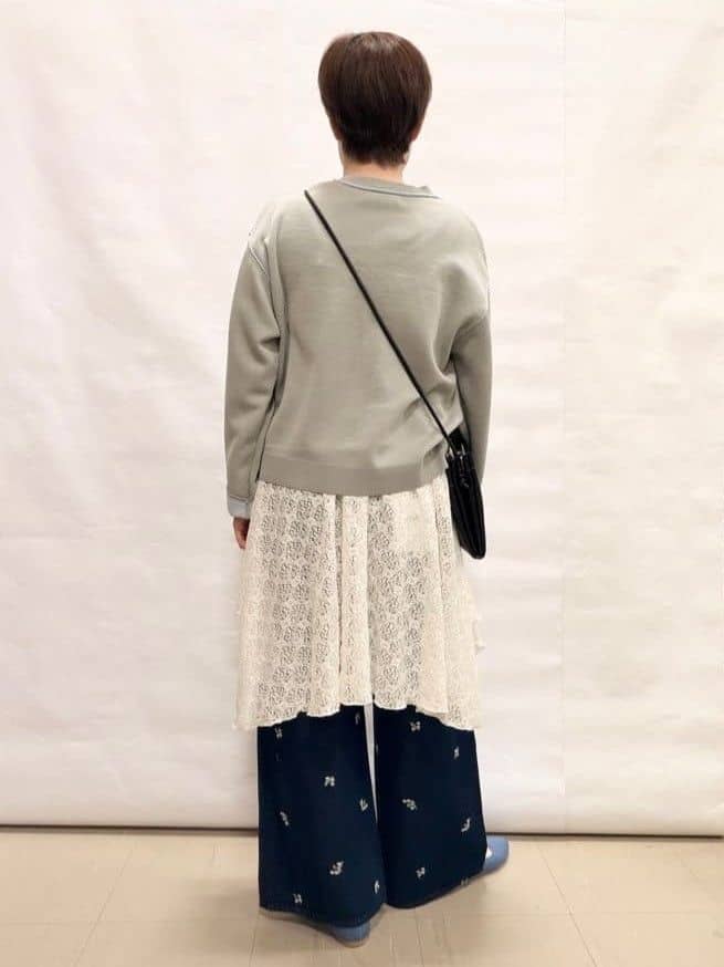 なっちゃんさんの「SHOO･LA･RUE｜ダブルフェイス配色ニット」を使ったコーディネート