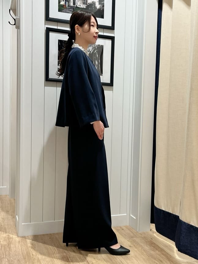 mihoさんの「Dessin｜【洗える】フリルネックジョーゼットブラウス」を使ったコーディネート