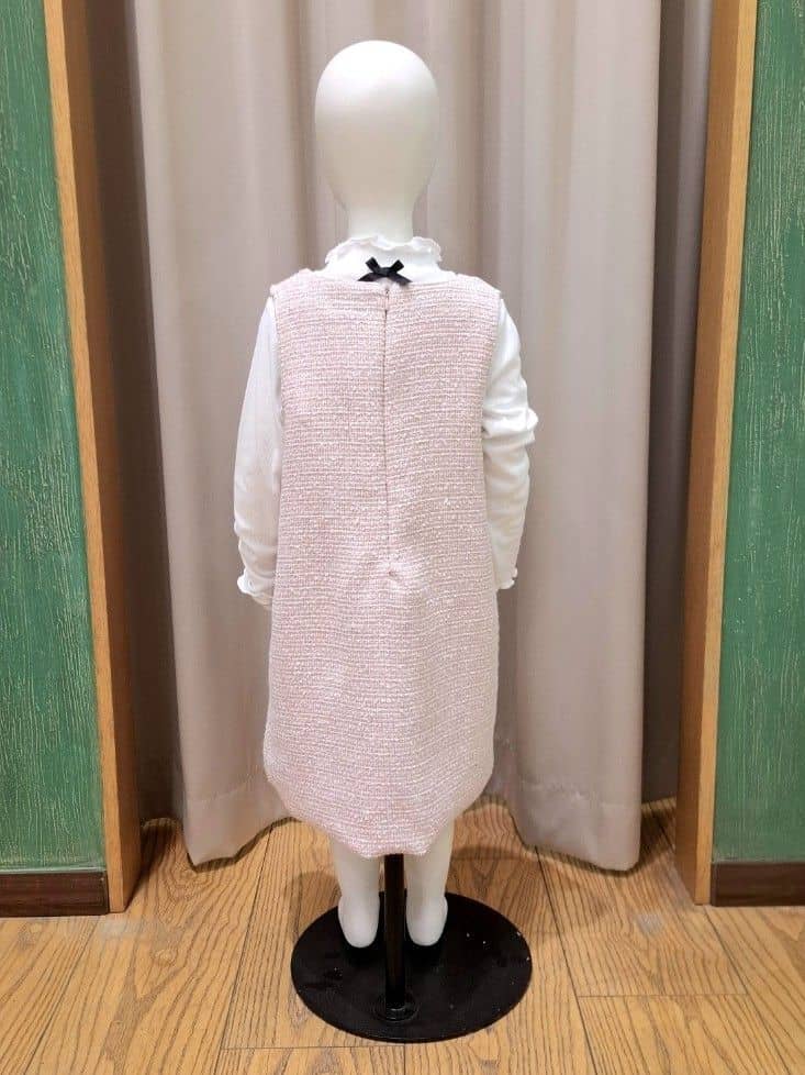 haruさんの「SHOO･LA･RUE｜【110-140cm/プチセレ】ツイードジャンパースカート」を使ったコーディネート