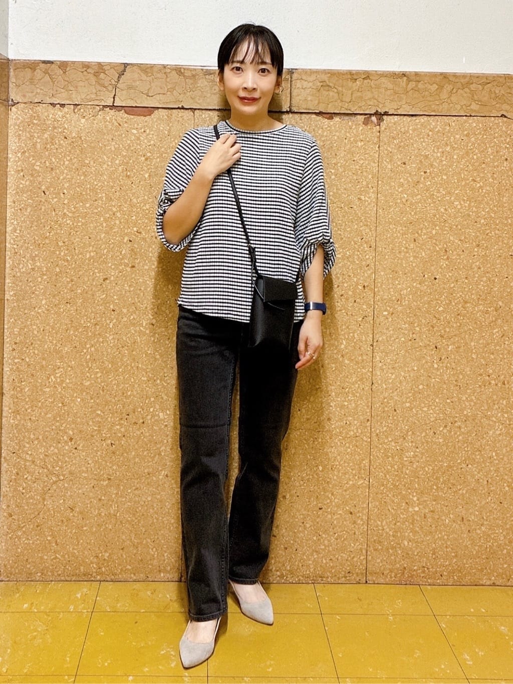 hattoriさんの「INDIVI｜【UVケア／吸汗速乾】凹凸素材ねじり袖トップス」を使ったコーディネート