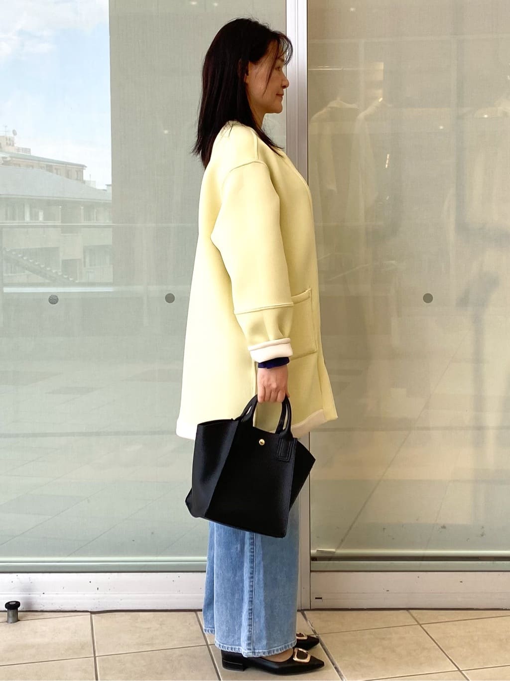 Jeanさんの「OPAQUE.CLIP｜リバーシブル配色ノーカラーコート【洗濯機OK】」を使ったコーディネート