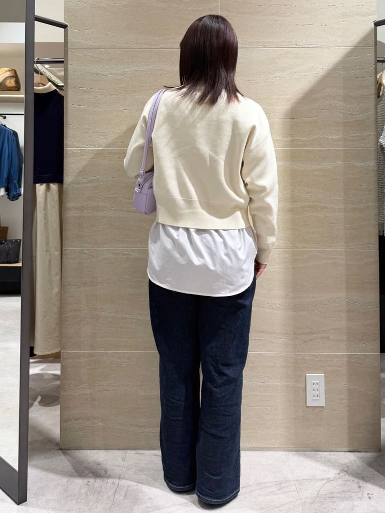 Natsukiさんの「OPAQUE.CLIP｜ハーフZIP刺繍ロゴニット【洗濯機OK】」を使ったコーディネート