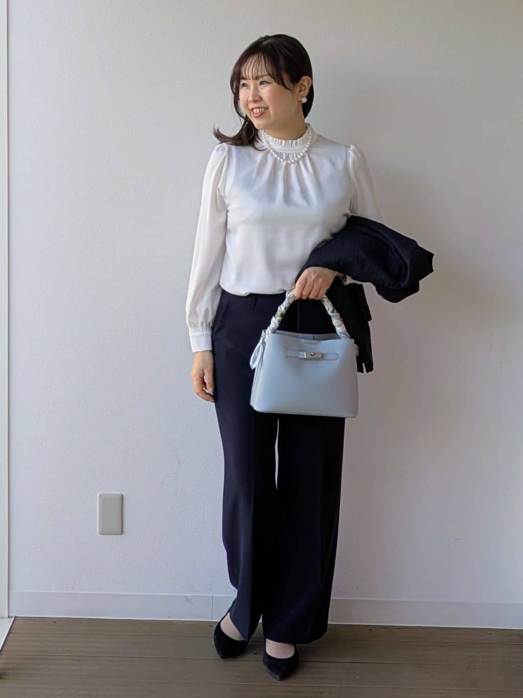 なみきさんの「UNTITLED｜【きれいめ】ツイード ペプラムジャケット」を使ったコーディネート
