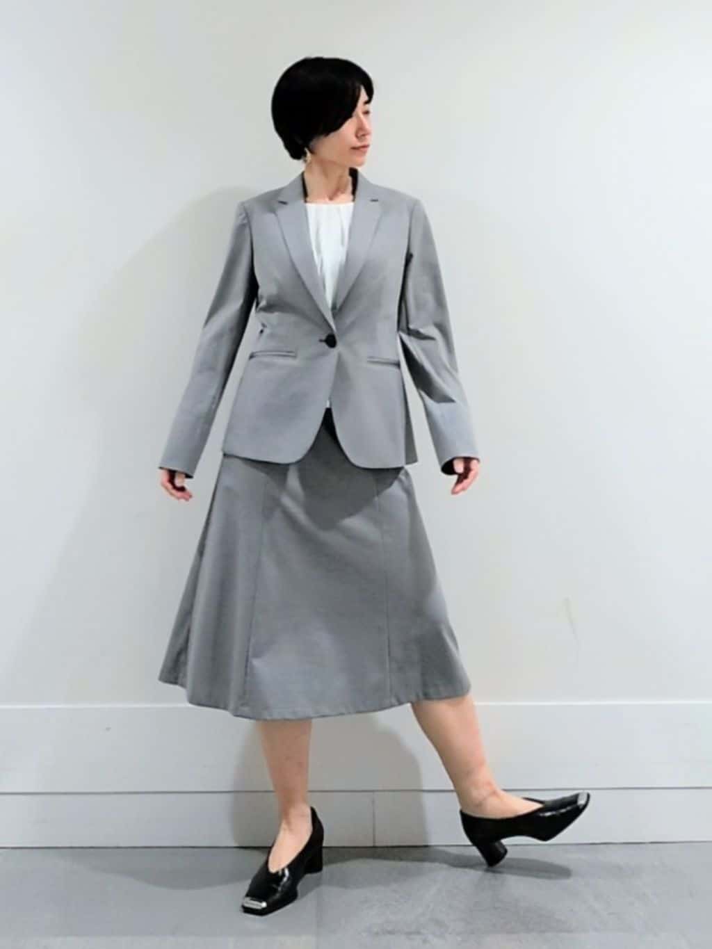 ミズタさんの「UNTITLED｜【UV/接触冷感/スーツ】ジャージテーラードジャケット」を使ったコーディネート