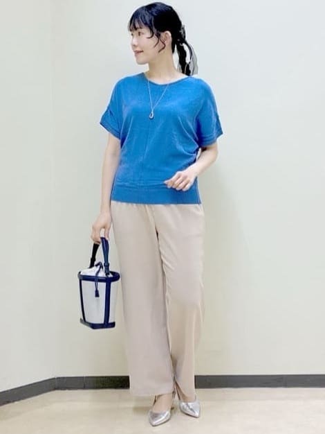  beni_gingerさんの「Reflect｜【選べる7色◎／手洗い可／二の腕カバー】半袖ニット」を使ったコーディネート