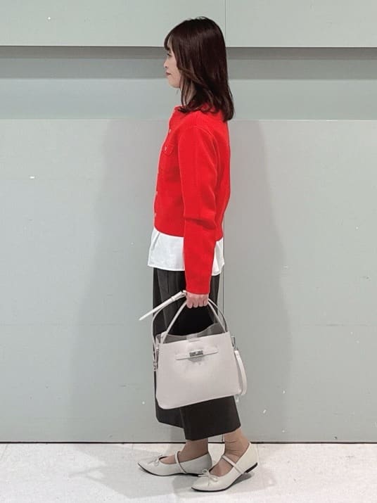 makiさんの「UNTITLED｜◆【コットン100/洗える】シャーリングフリルネックブラウス」を使ったコーディネート