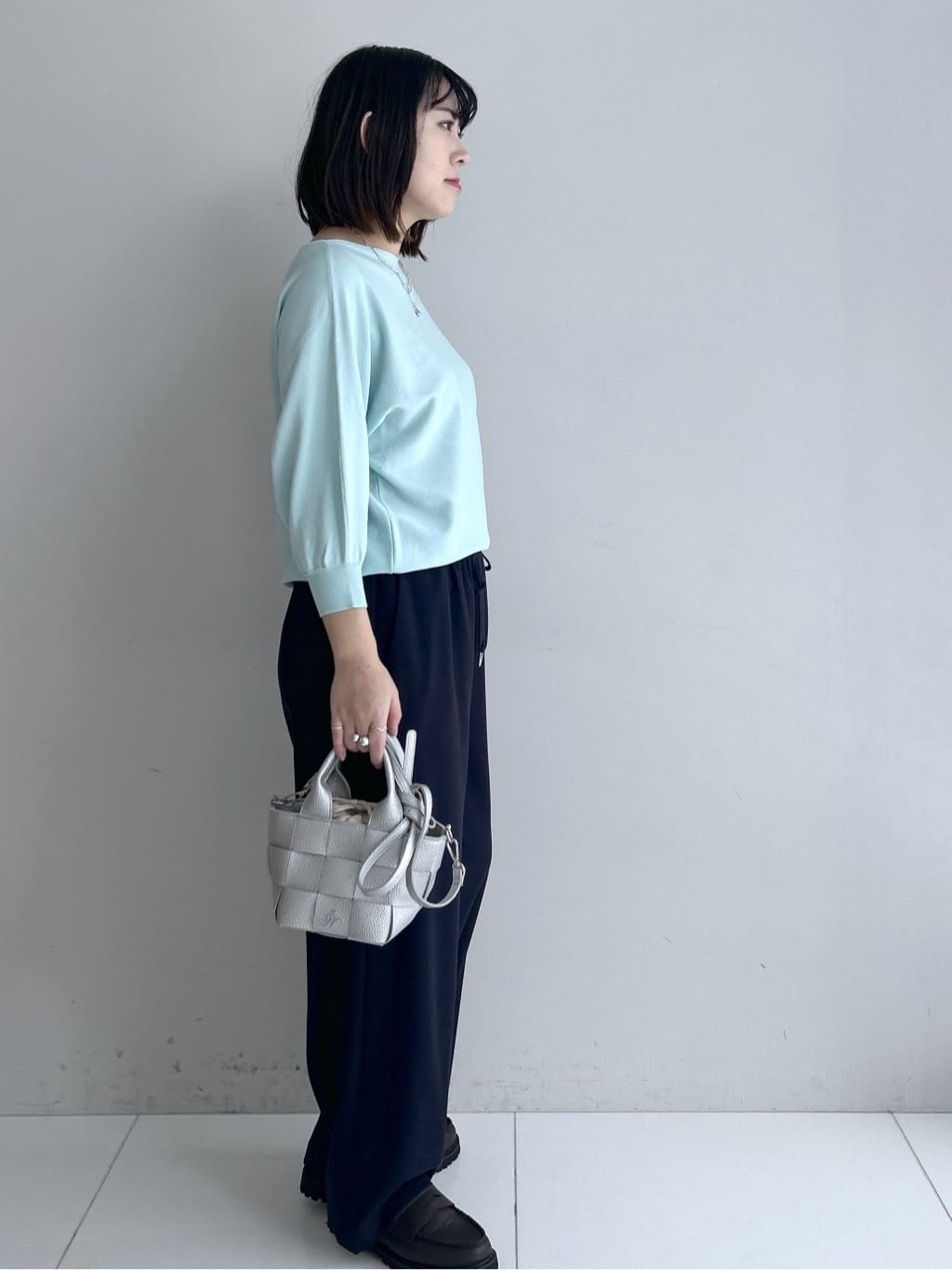 Hirokaさんの「Dessin｜【洗える】後ろボタンニットプルオーバー七分袖」を使ったコーディネート