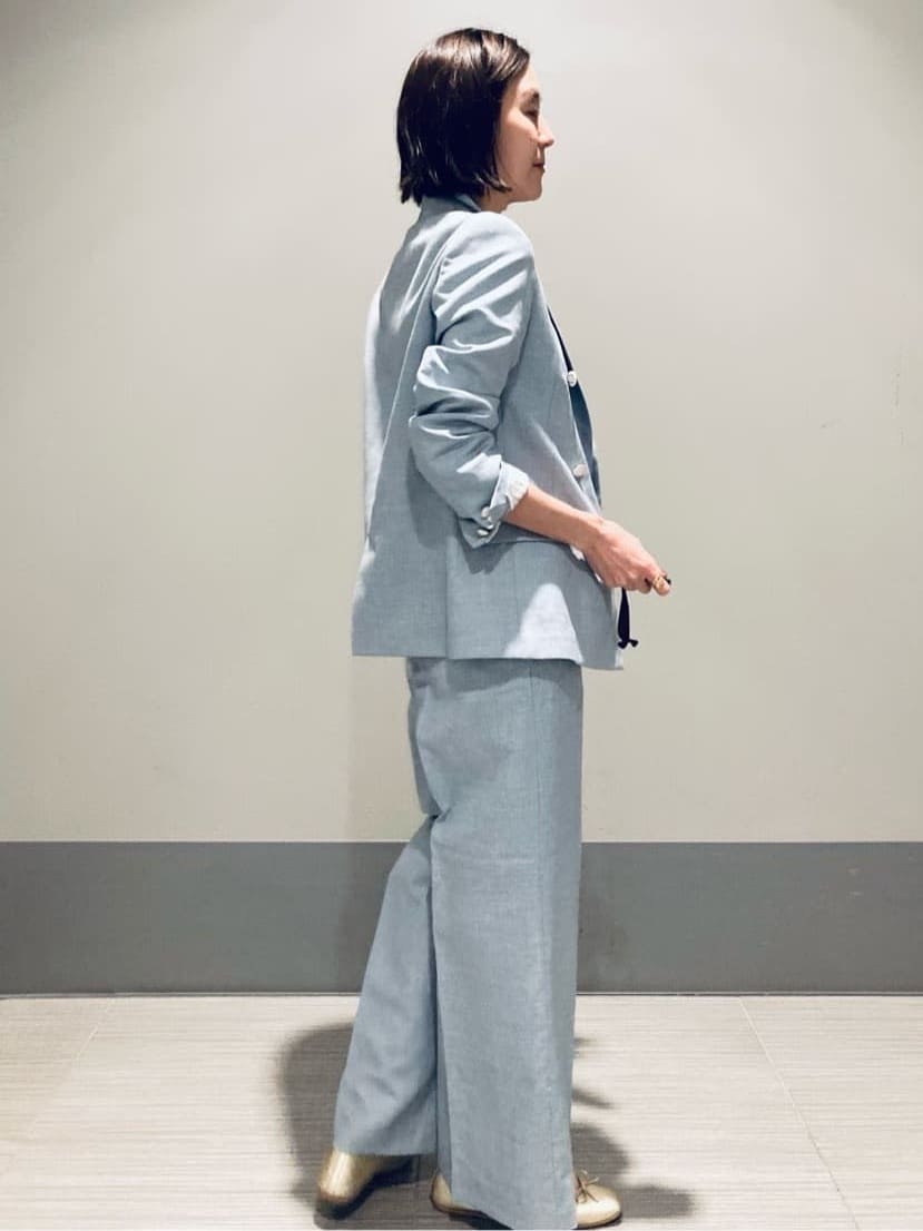 Furuさんの「DRESSTERIOR｜【セットアップ可】リネンブレンドダブルブレストジャケット」を使ったコーディネート