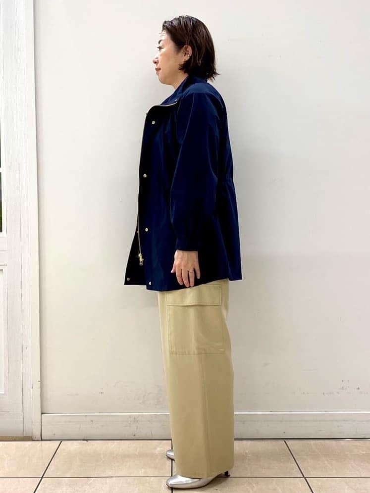 ksmさんの「Reflect｜【撥水】ストレッチタフタミドル丈スタンドカラーコート」を使ったコーディネート