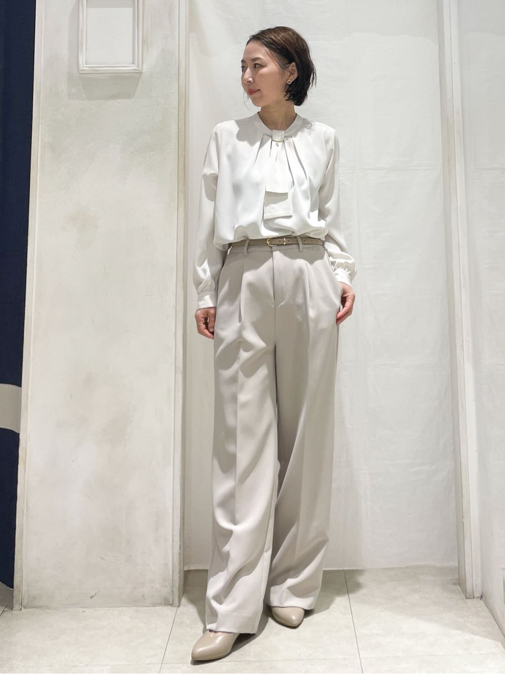 hiroさんの「grove｜【マシンウォッシュ／防シワ/SS-3L】ストレッチノーカラージャケット」を使ったコーディネート