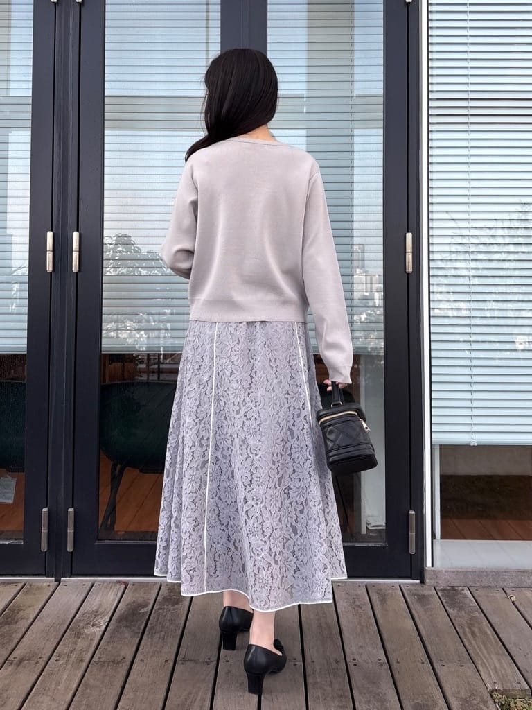 AOIさんの「Couture brooch｜【洗える】コードレース カーディガン」を使ったコーディネート