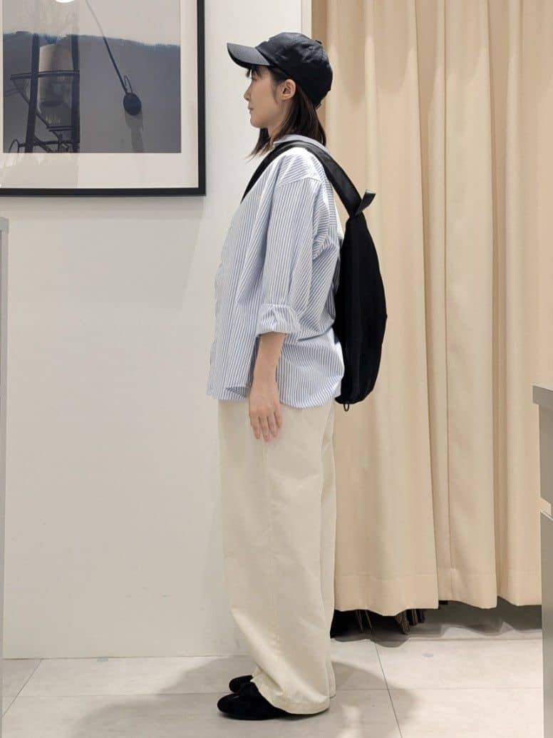 なめさんの「THE SHOP TK｜【POLO BCS 別注】ストライプOXシャツ」を使ったコーディネート