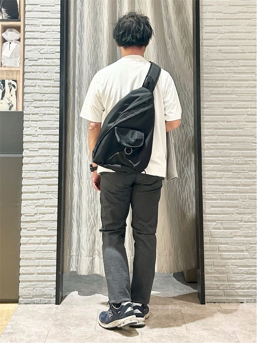 KENJI Iさんの「THE SHOP TK｜【2点セット】カーディガン＋半袖Tシャツ 洗濯機OK」を使ったコーディネート