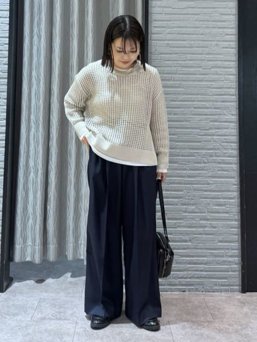 chさんの「THE SHOP TK｜メッシュニットプルオーバー」を使ったコーディネート