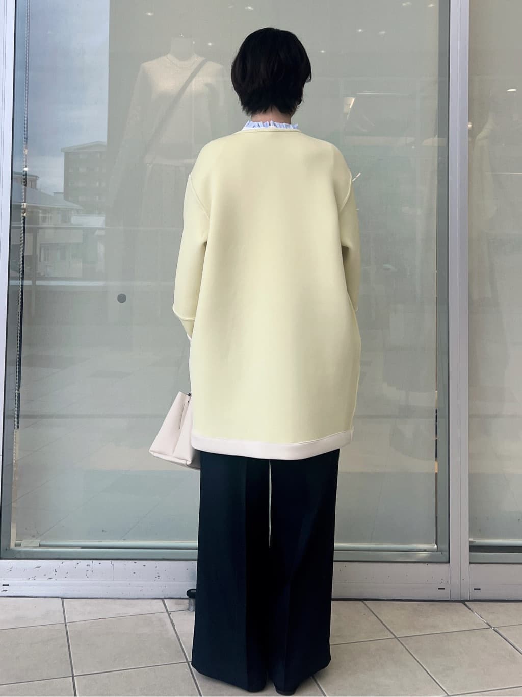 yo-koさんの「OPAQUE.CLIP｜リバーシブル配色ノーカラーコート【洗濯機OK】」を使ったコーディネート