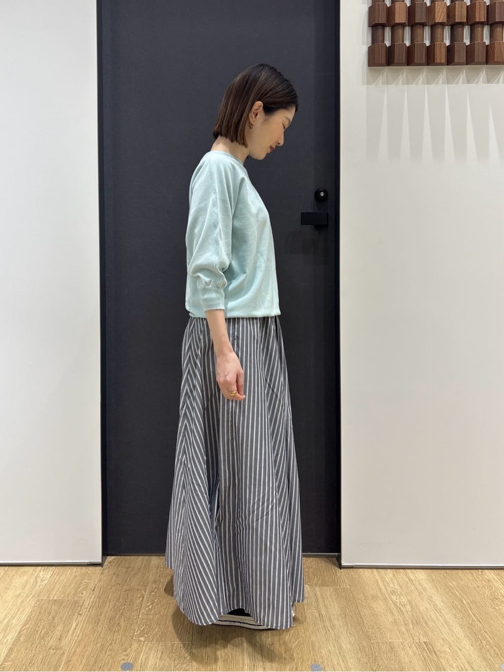 risaさんの「Dessin｜【洗える】後ろボタンニットプルオーバー七分袖」を使ったコーディネート