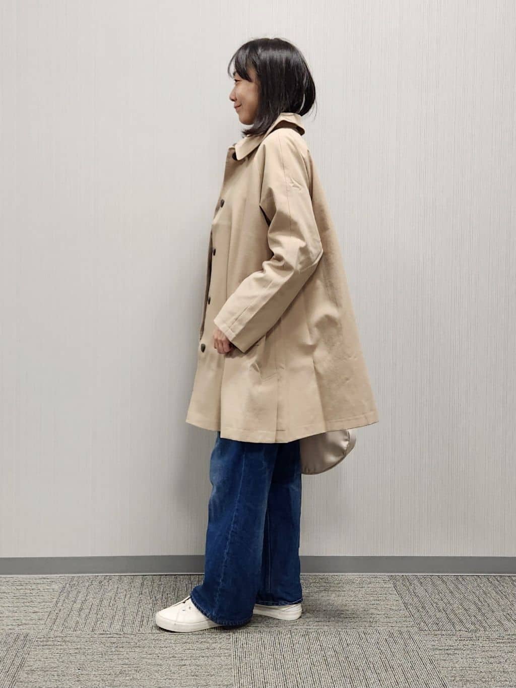 naraさんの「Dessin｜【花粉ガード/撥水加工/洗える】ステンカラースプリングコート」を使ったコーディネート