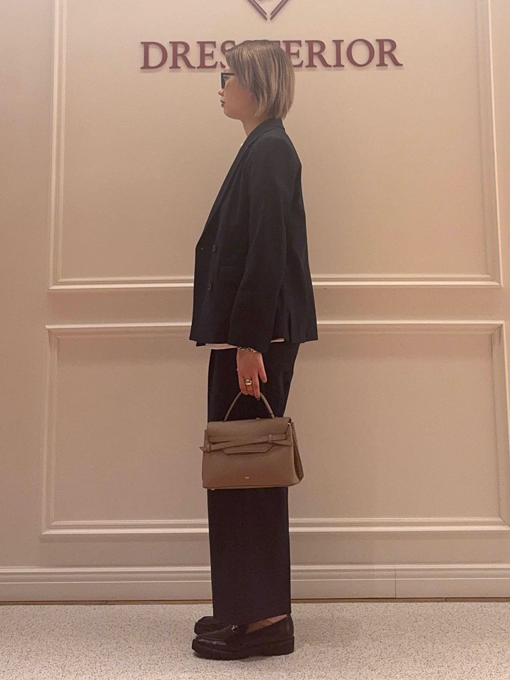 renaさんの「DRESSTERIOR｜【セットアップ可/吸水速乾/ウォッシャブル】リネンブレンドオックスダブルジャケット」を使ったコーディネート