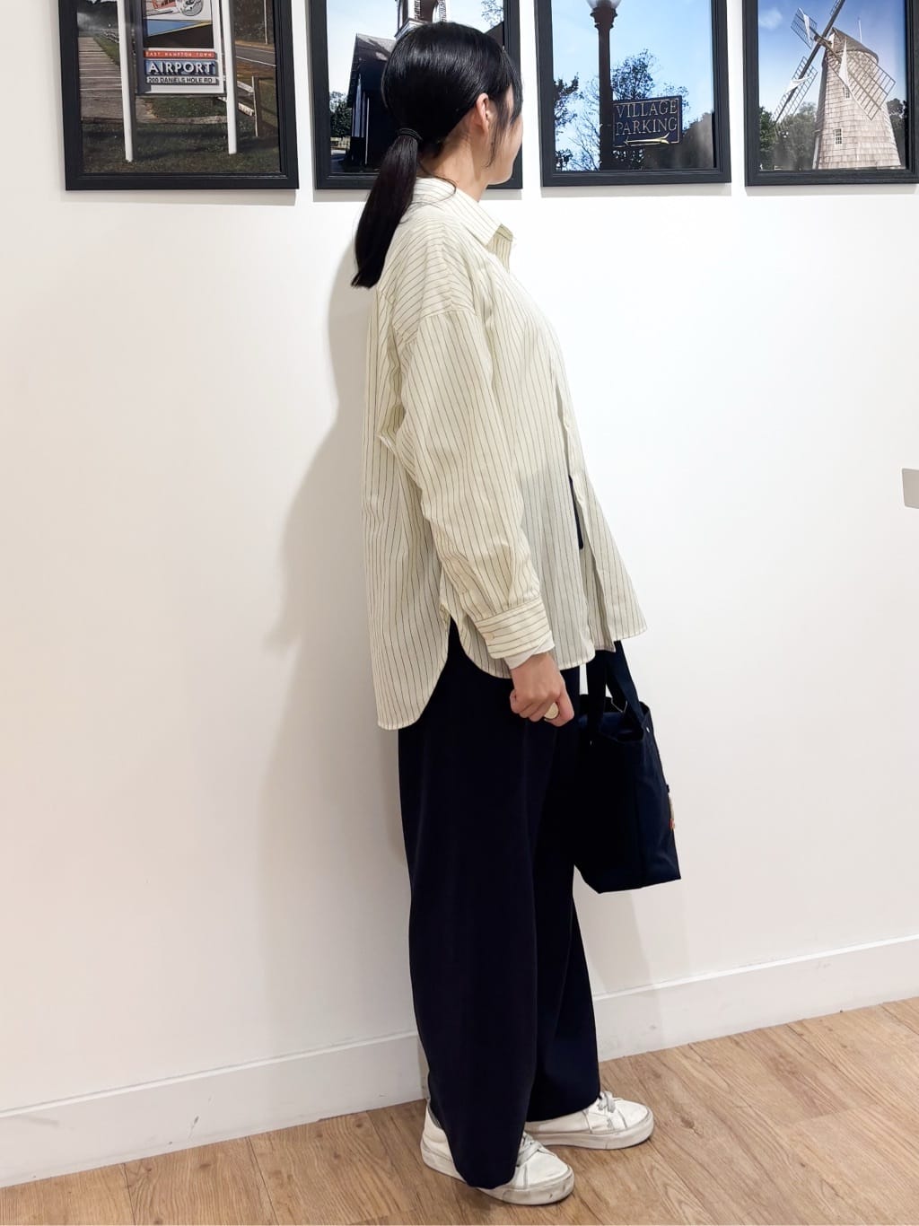 Ririkaさんの「Dessin｜【洗える】バックボタンオーバーシャツ」を使ったコーディネート