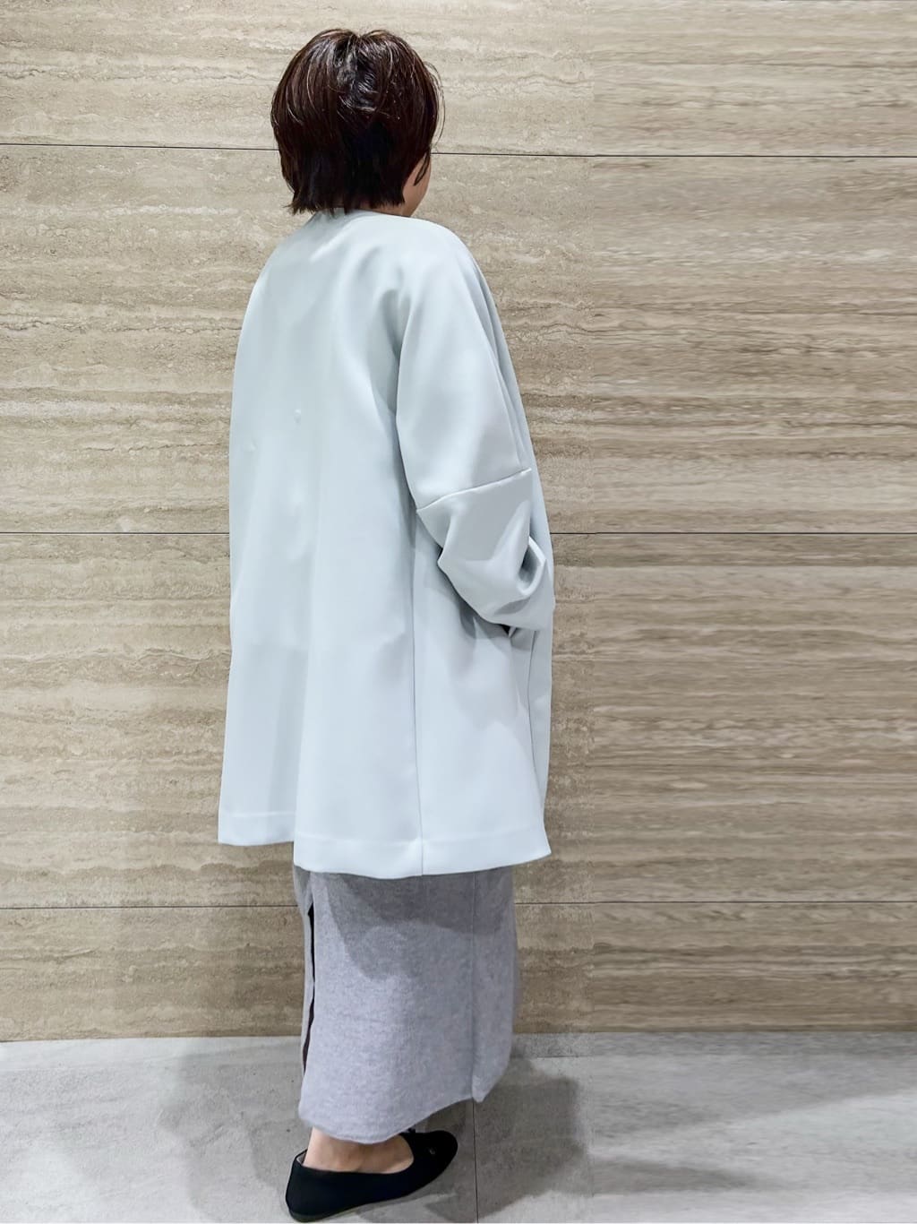 NAMIさんの「OPAQUE.CLIP｜フォルムスリーブミドルコート【洗濯機OK】」を使ったコーディネート