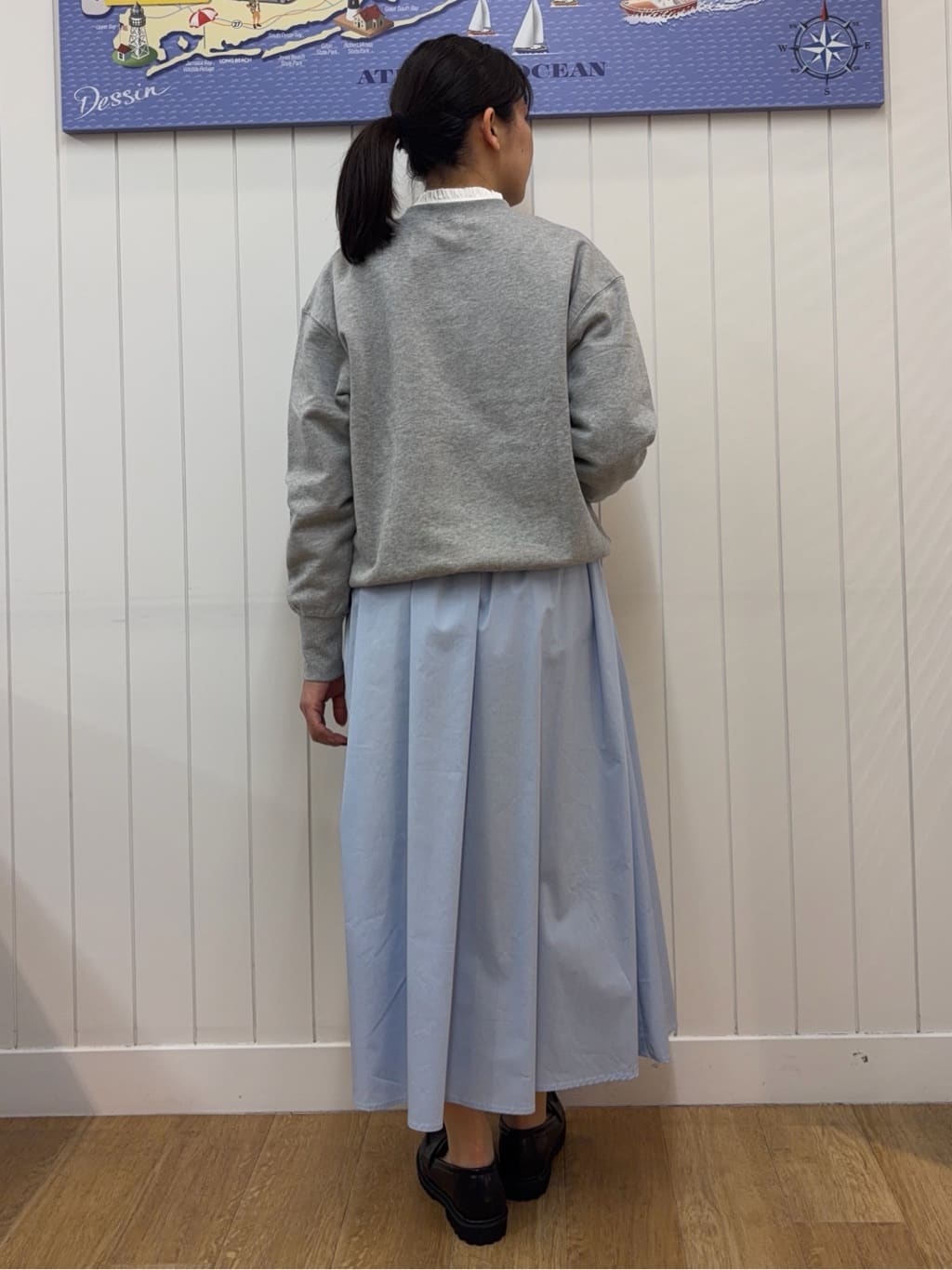 Mayaさんの「Dessin｜【洗える】タックギャザーフレアスカート」を使ったコーディネート