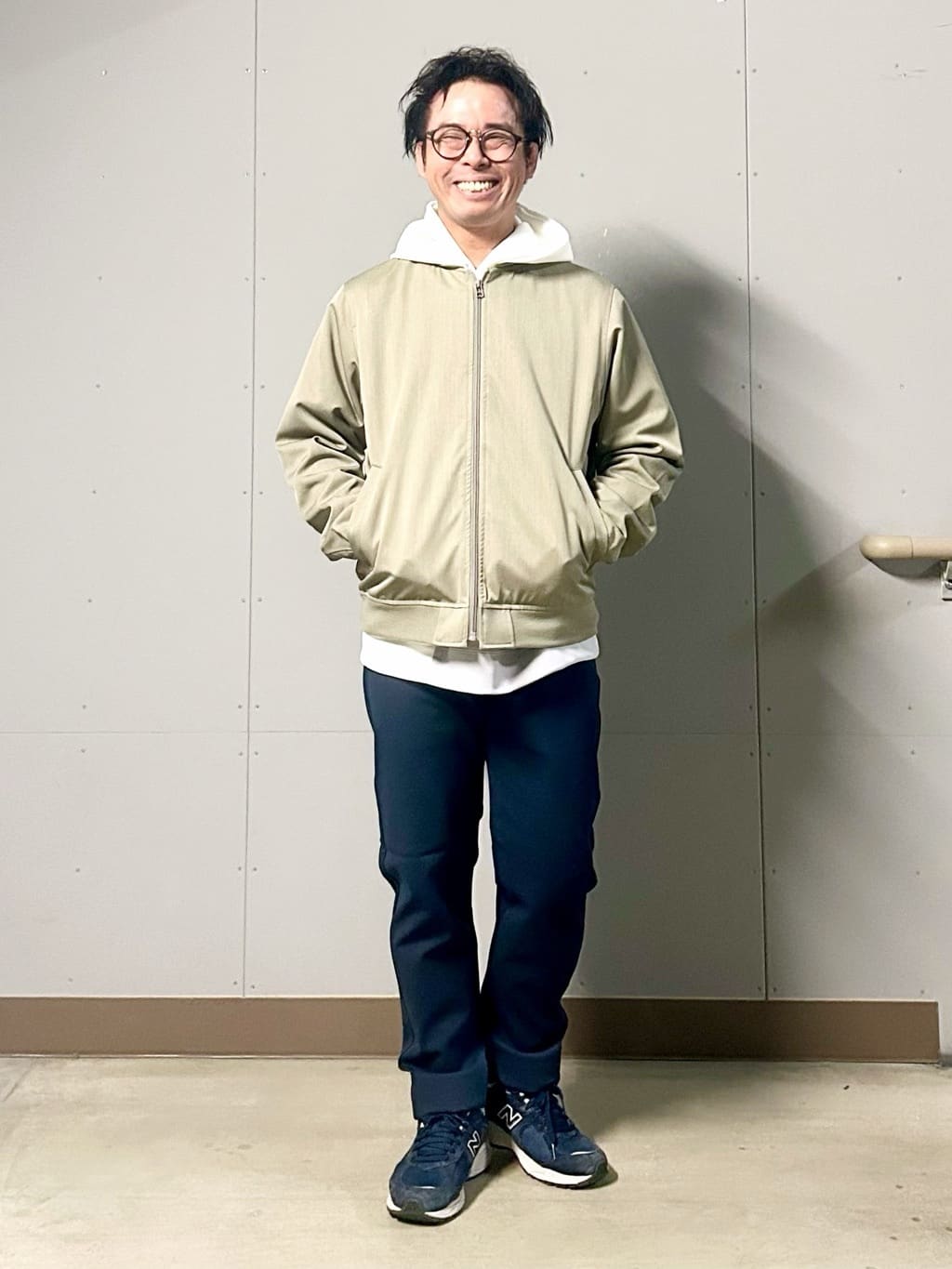 KENJI Iさんの「THE SHOP TK｜FLEX LINE ストレッチリブブルゾン　ストレッチ/防シワ/マシンウォッシャブル/セットアップ可」を使ったコーディネート