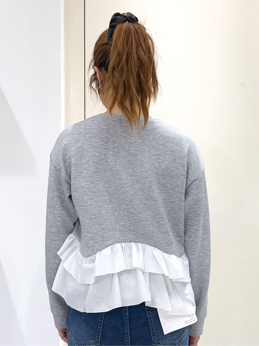 sayaさんの「OPAQUE.CLIP｜裾フリルドッキングトップス【洗濯機OK】」を使ったコーディネート