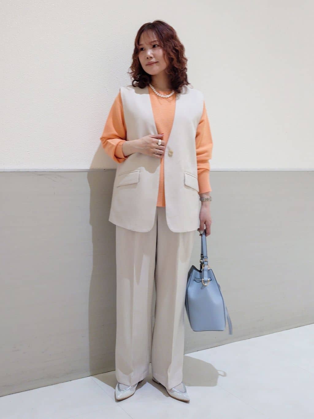 maruさんの「THE SHOP TK｜【S-XLサイズ/選べる6色】どこから見ても美しい ガーターニット/洗濯機OK」を使ったコーディネート