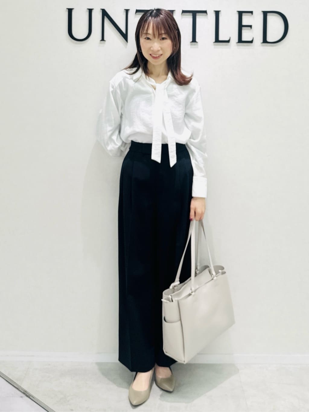 Miwaさんの「UNTITLED｜◆【洗える/ストレッチ性】ダブルブレストジャケット」を使ったコーディネート