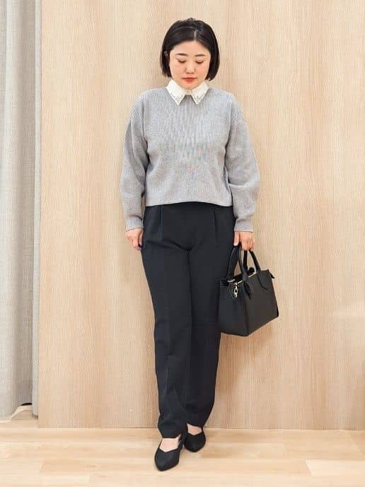 ふるさんの「grove｜【2点SET】一枚でコーデが決まる！ニットベスト&times;シャツSET」を使ったコーディネート