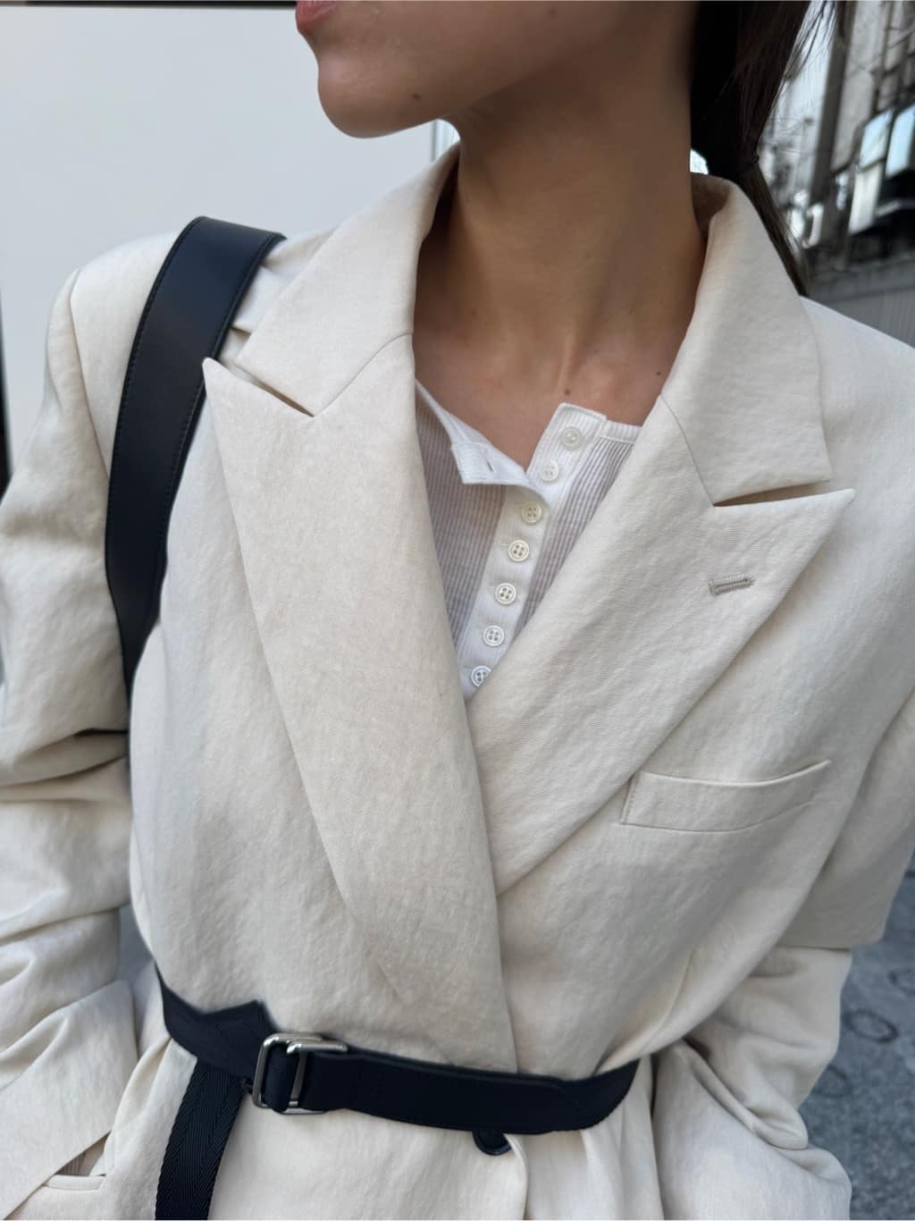 designer yukaさんの「CODE A｜arc tailored jacket」を使ったコーディネート