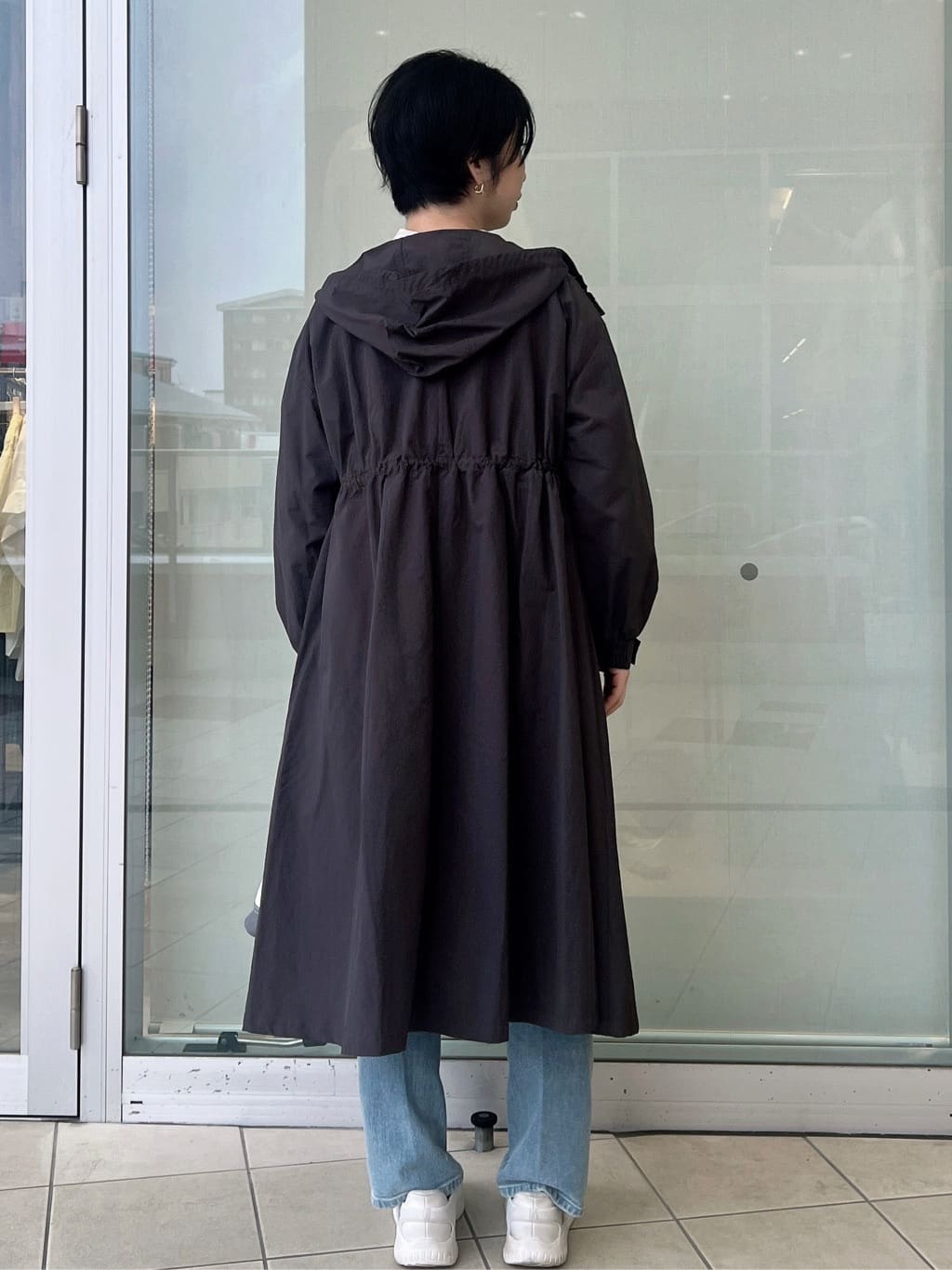 yo-koさんの「OPAQUE.CLIP｜撥水フードZIPロングコート【洗濯機OK】」を使ったコーディネート