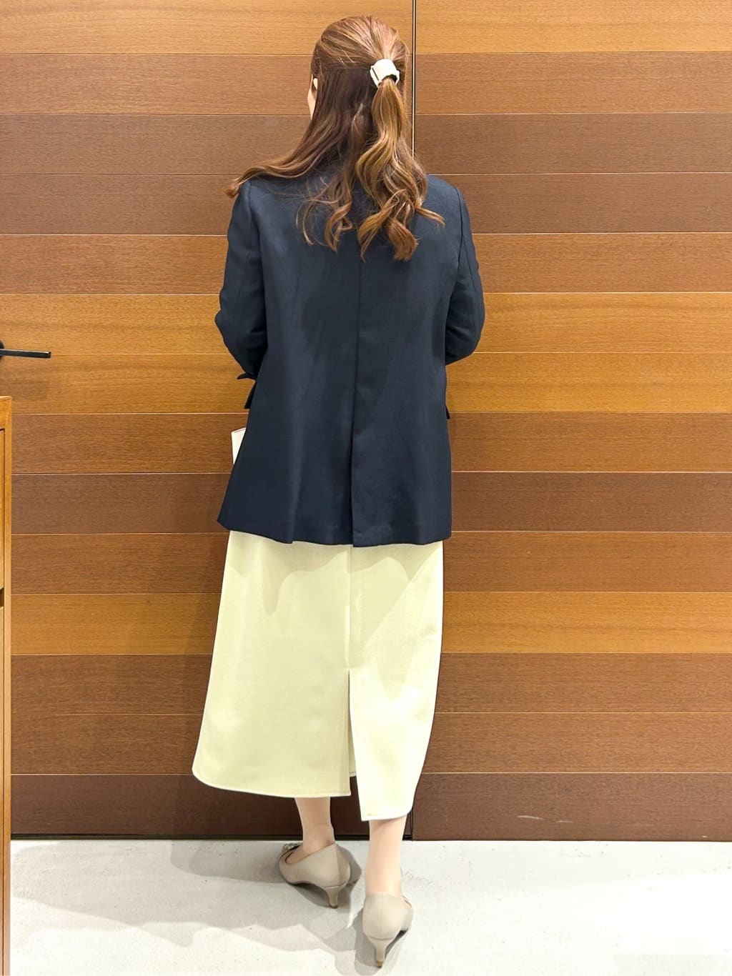 yumiさんの「OPAQUE.CLIP｜金ボタンダブルブレストテーラードジャケット／セットアップ対応【洗える】」を使ったコーディネート