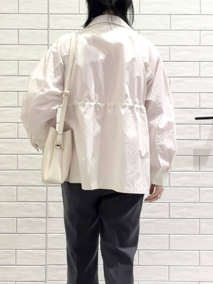 しおりさんの「OPAQUE.CLIP｜撥水スタンドZIPブルゾン【洗濯機OK／UVケア／花粉対応】」を使ったコーディネート
