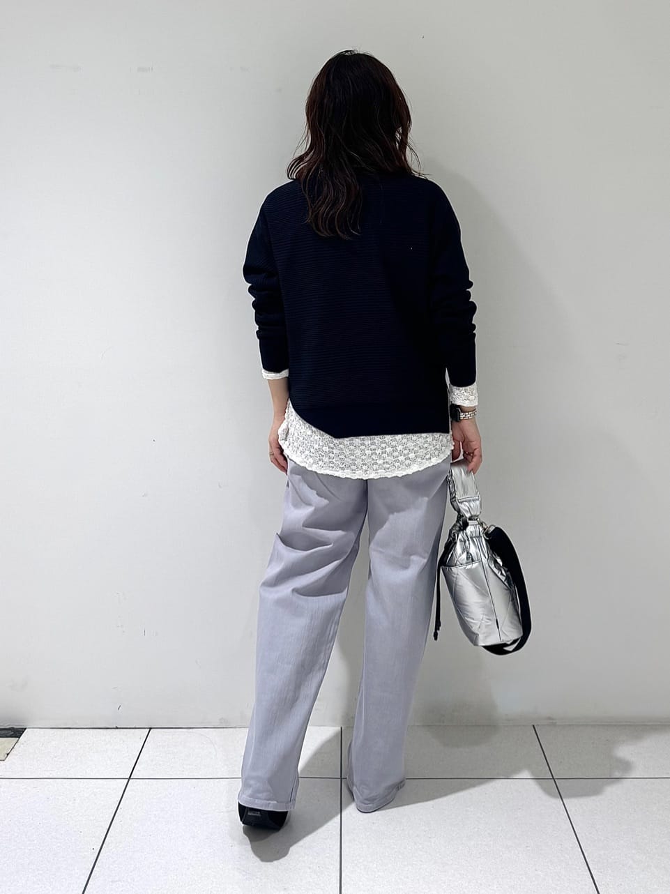 そんさんの「INDIVI｜【洗える／キレイ色】体型カバー無縫製ニット」を使ったコーディネート