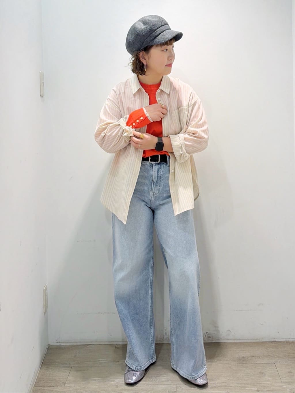 sumicaさんの「OPAQUE.CLIP｜金ボタン使いリラクシーニット【洗濯機OK】」を使ったコーディネート