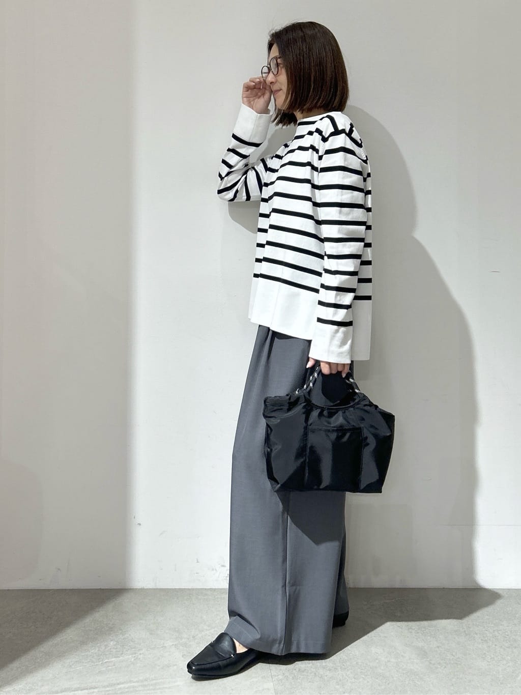 NAKAさんの「OPAQUE.CLIP｜リラクシーボートネックニット／オーガニックコットン混【洗濯機OK／UVケア】《5col》」を使ったコーディネート