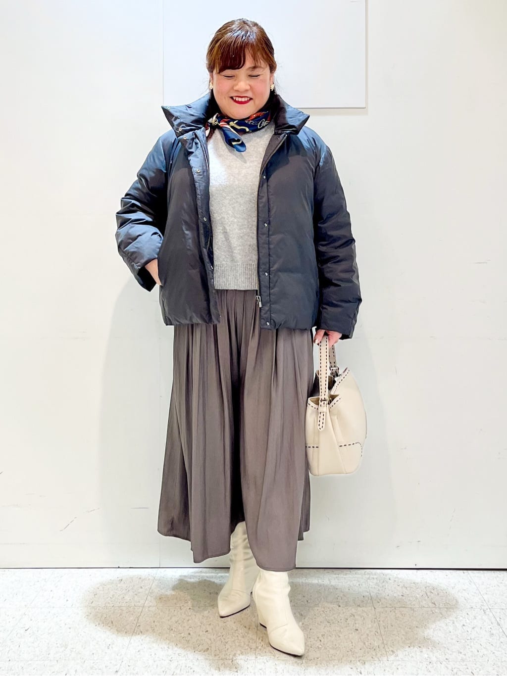 kimmyさんの「Reflect｜【すっきりシルエット】ショート丈ダウンコート」を使ったコーディネート