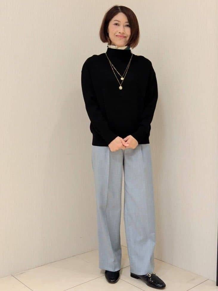 u-macoさんの「UNTITLED｜【洗える】ミラノリブニット」を使ったコーディネート