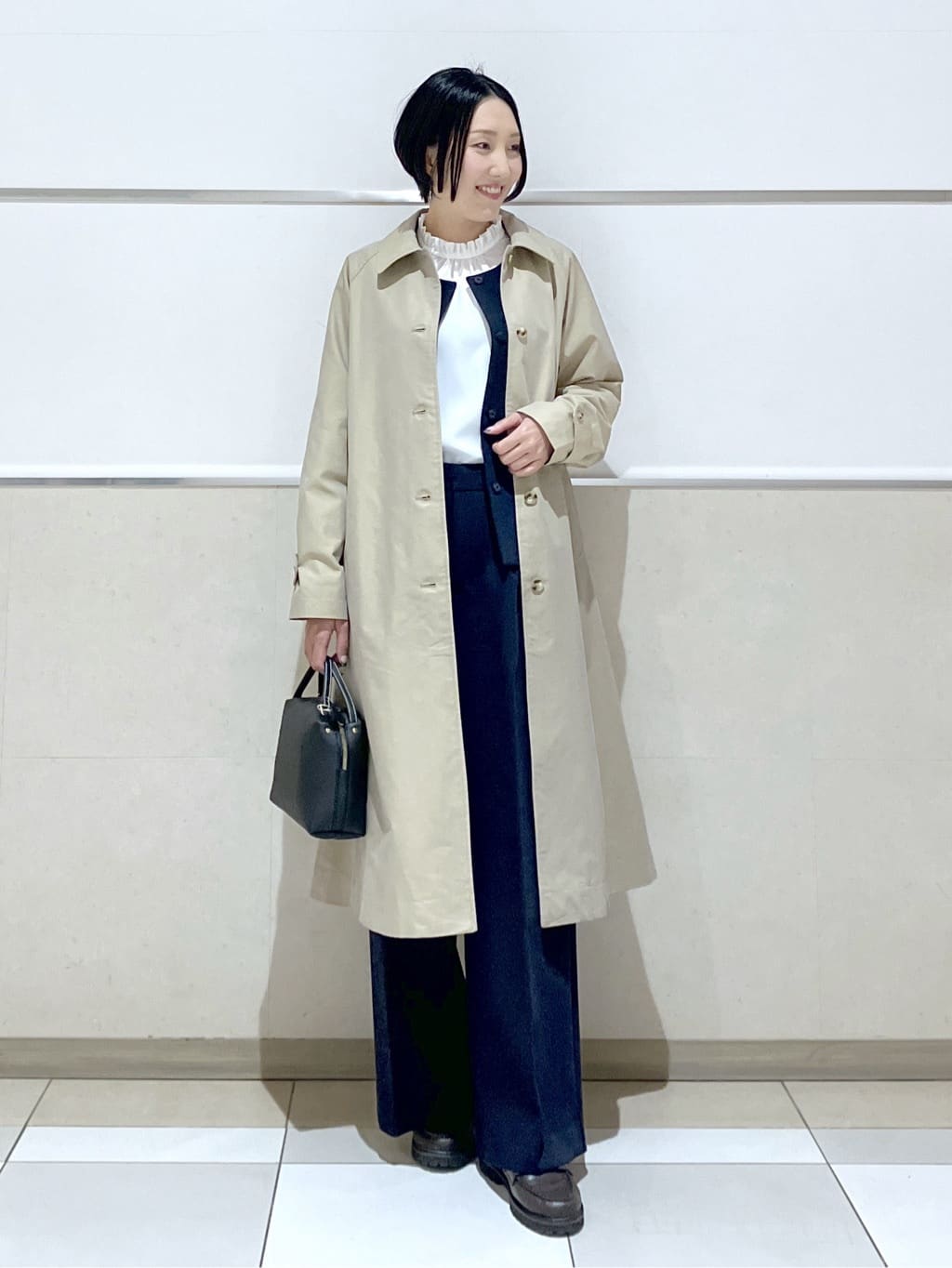 eriko さんの「Dessin｜シャンブレースプリングコート」を使ったコーディネート
