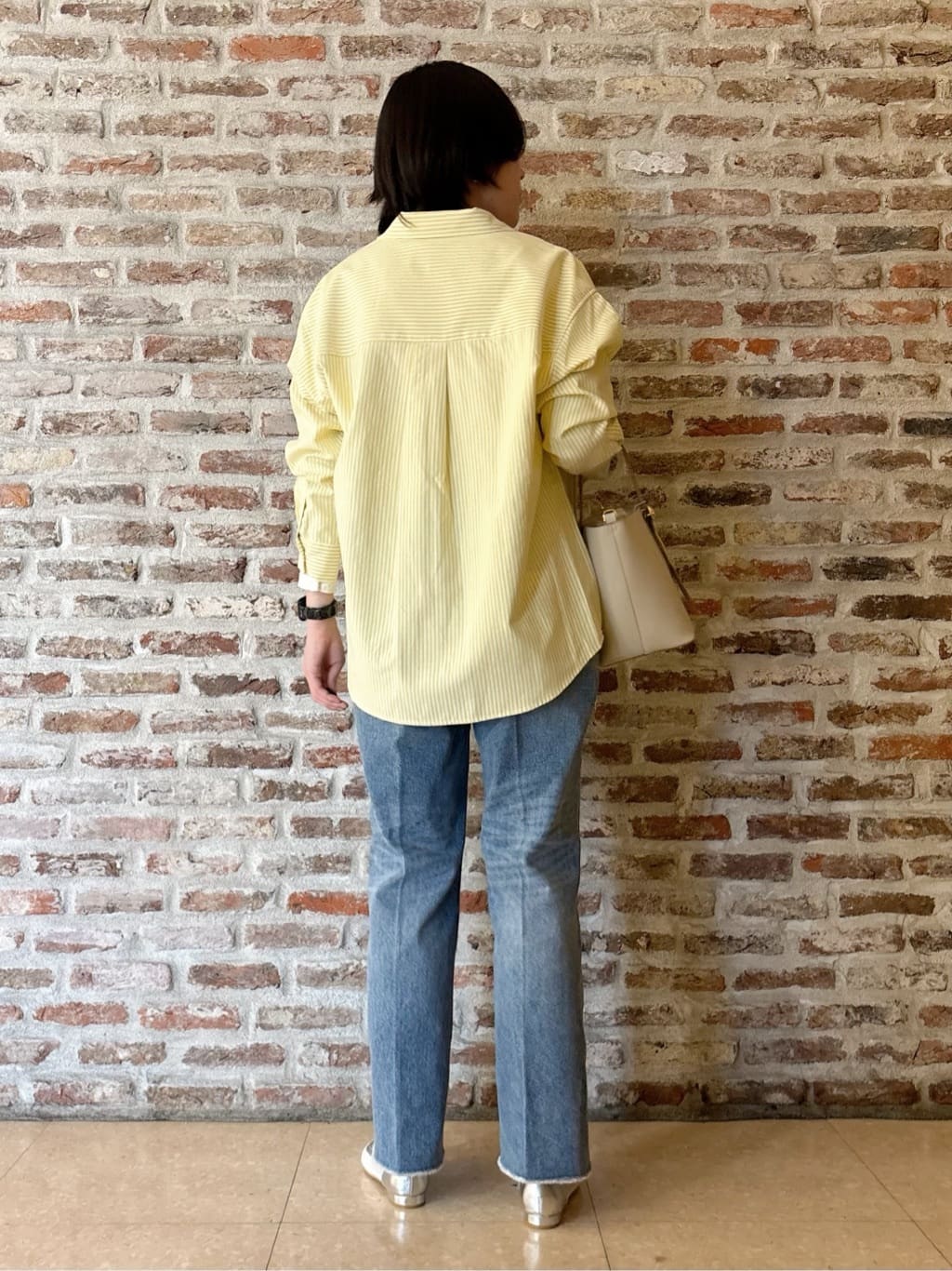 しばさんの「THE SHOP TK｜【POLO BCS 別注】ストライプOXシャツ」を使ったコーディネート