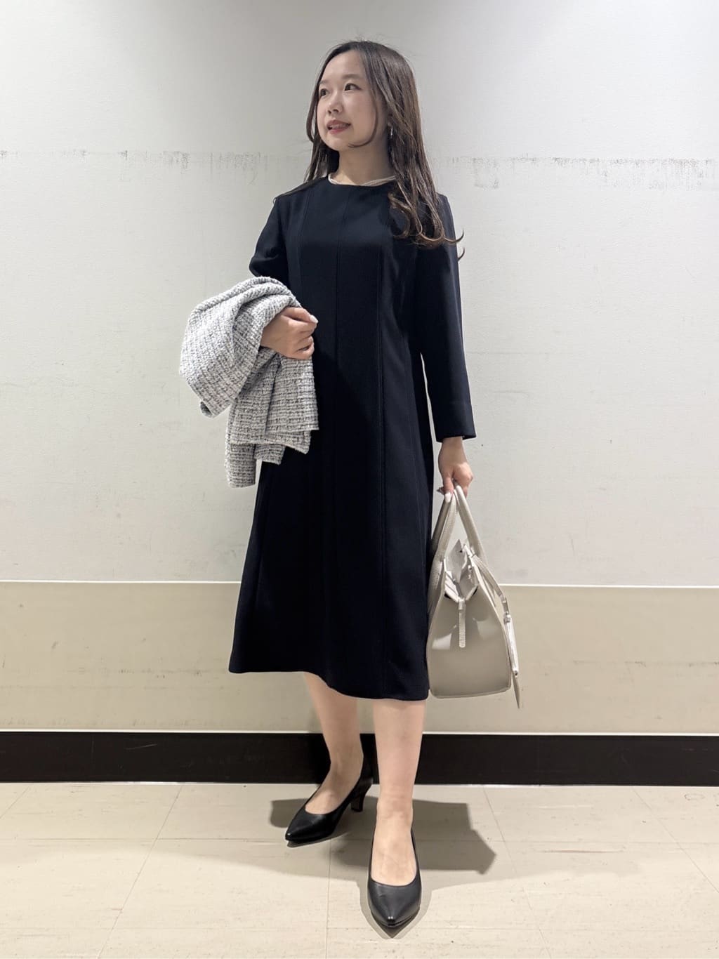 kahoさんの「INDIVI｜【洗える／UVケア】ジョーゼットフレアワンピース」を使ったコーディネート