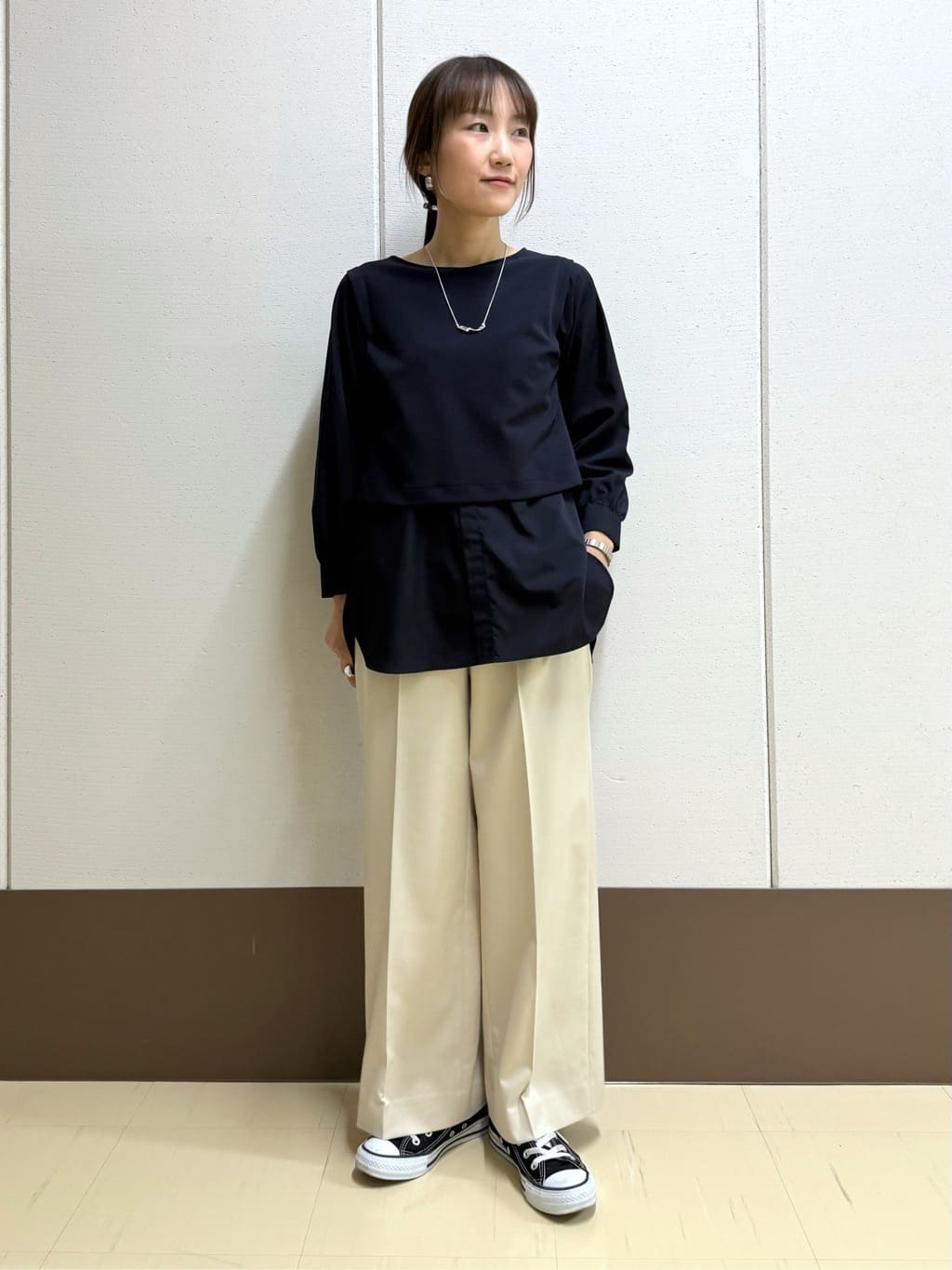 mamiさんの「INDIVI｜【洗える／UVケア】レイヤード風デザイントップス」を使ったコーディネート