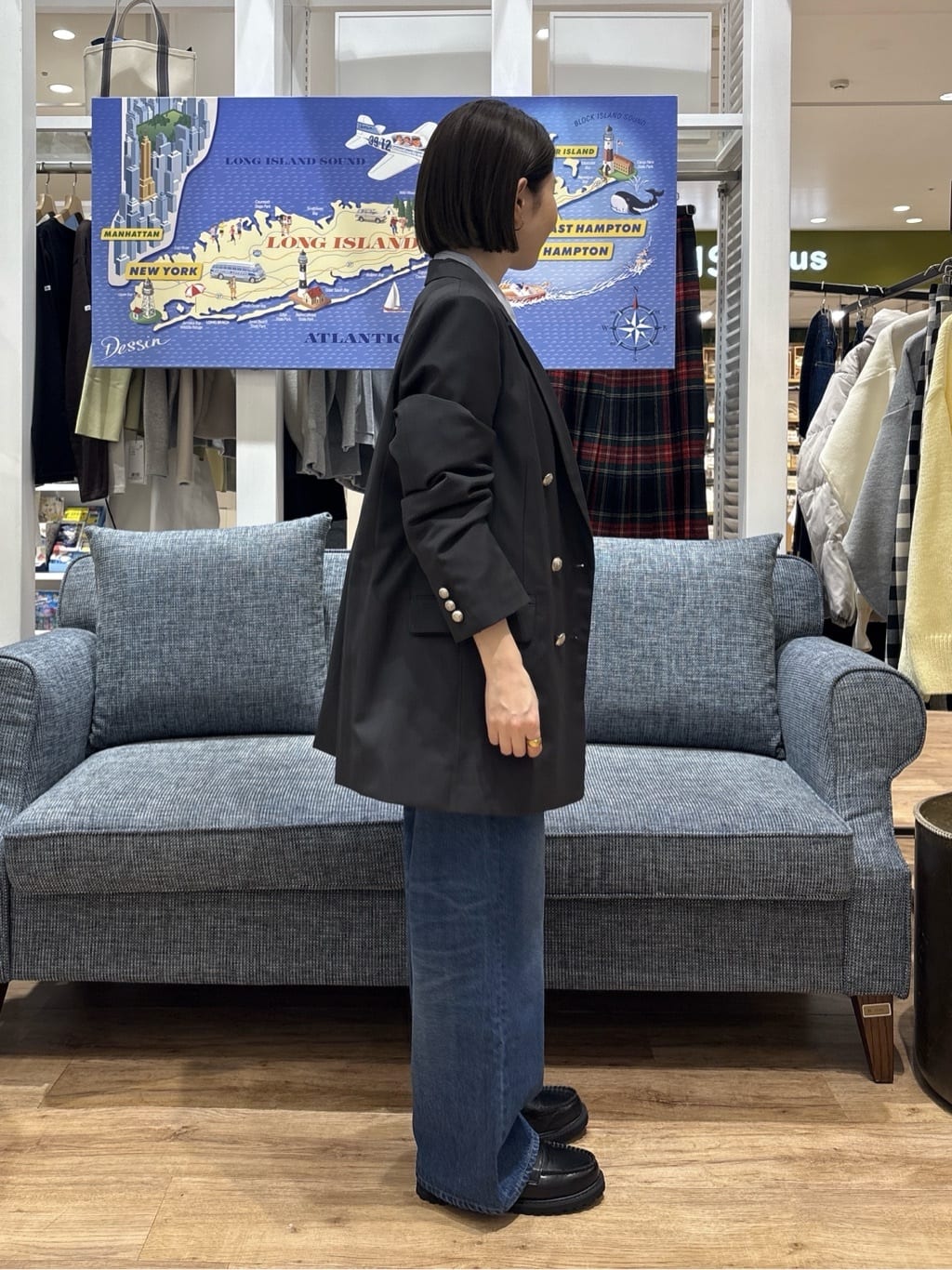 risaさんの「Dessin｜ダブルジャケット」を使ったコーディネート